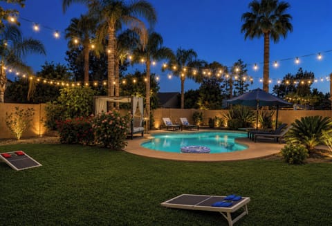 newly added bistro lights for the perfect evening ambiance