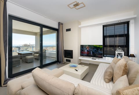 Comfy living room with smart TV