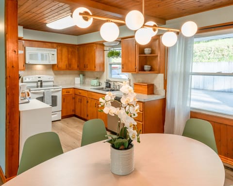 Fully equipped kitchen for the cooking needs during your stay.