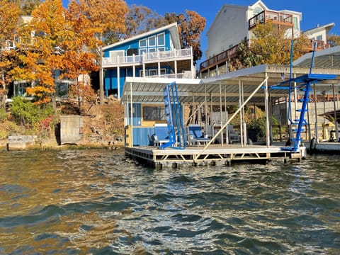HIGH DIVE AND LADDER TO GET BACK ON DOCK FROM SWIMMING