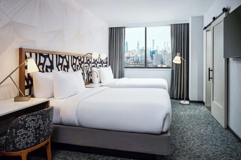 Suite, 2 Queen Beds, City View | In-room safe, desk, blackout drapes, iron/ironing board