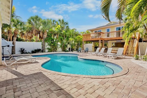 Private pool with outdoor seating