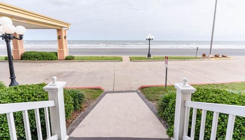 You can really step off the porch and see the beach