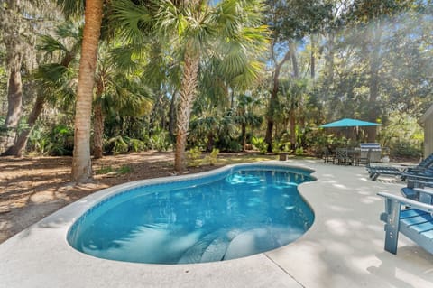 Backyard with pool