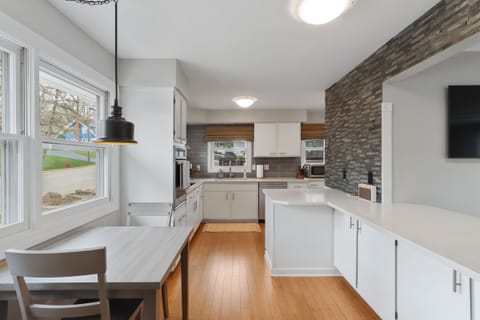 Bistro table in kitchen