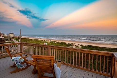 The upstairs balcony has the best views from sunrise to sunset