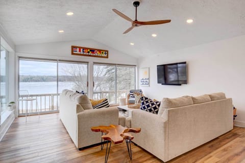 East Jordan Vacation Rental | 3BR | 2BA | 1,400 Sq Ft | Stairs Required