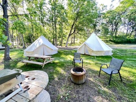 Fire pit and grill area