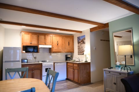 The kitchen from the living space