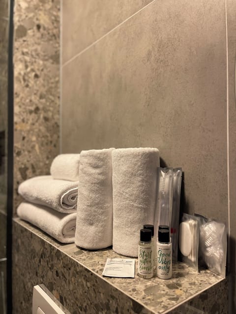 Basic Single Room | Bathroom | Shower, rainfall showerhead, hair dryer, slippers