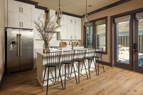 Chef's kitchen with french doors