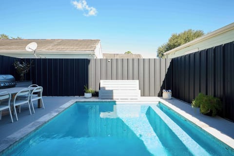 Welcome! Private heated pool and dining area.