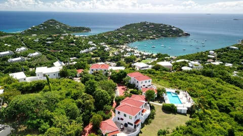 Breathtaking hillside views with private pool and lush greenery