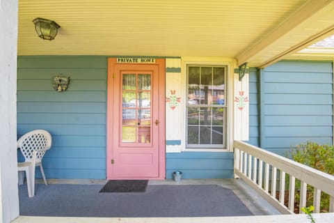 People watch on front porch