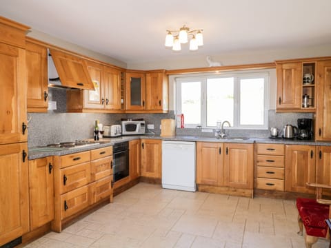 Dishwasher, electric kettle, toaster, cookware/dishes/utensils