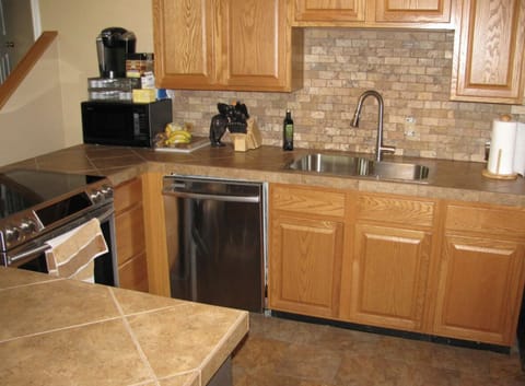 Full kitchen in the main house