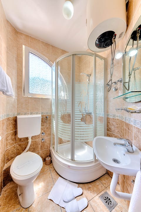 Free toiletries, hair dryer, towels, soap