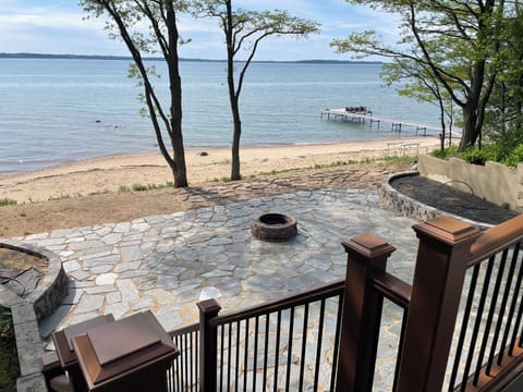 Outdoor fire pit northwest view