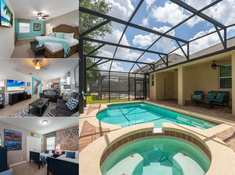 Vacation rental near Disney managed by Orlando rent a villa with screened in private pool and spa
