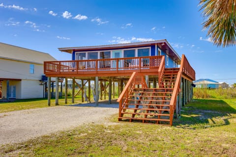 Dauphin Island Vacation Rental | 3BR | 2BA | Stairs to Access | 1,700 Sq Ft