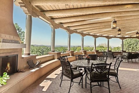 Beautiful dining section on the back portal