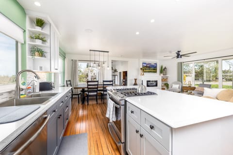 Fully stocked modern kitchen