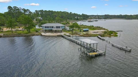 Waterfront paradise with private dock—perfect for boating, fishing, and enjoying serene coastal views.