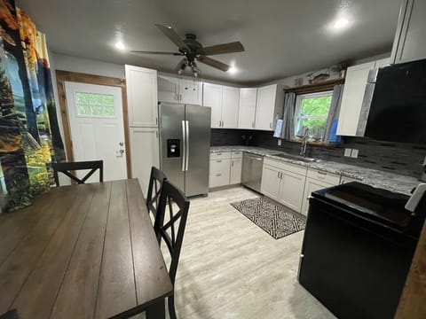 Completely furnished kitchen with everything you will need but food.