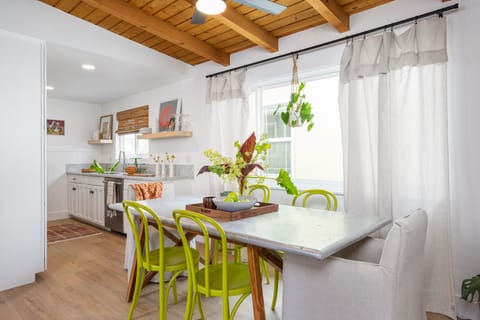 Kitchen and dining room.