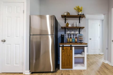 Start your day at the fully stocked coffee bar, complete with a variety of syrups and coffee blends for the perfect cup.