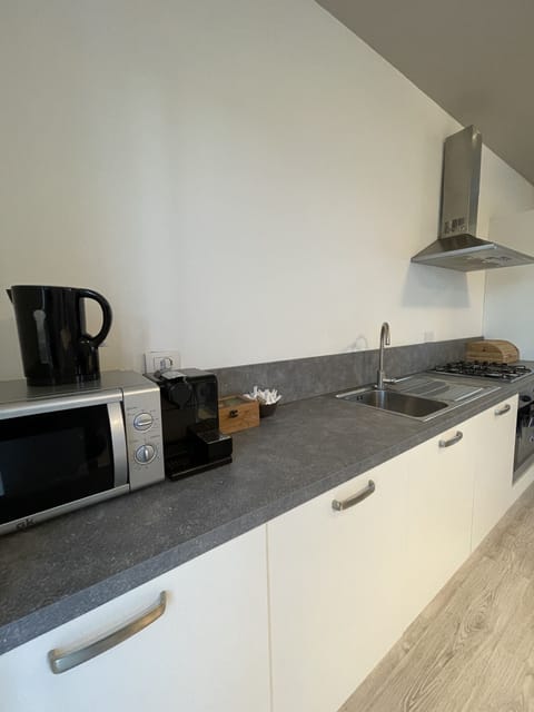 Family Apartment, 1 Bedroom | Private kitchen | Shared fridge, microwave, coffee/tea maker