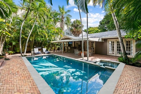 heated salt water pool and spa