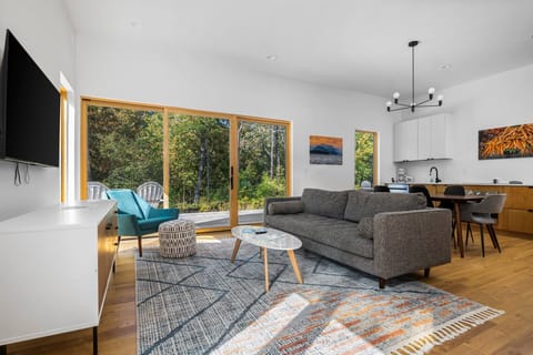 Open floor concept living room