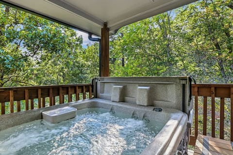 Relax in the hot tub after a fun day of adventure.