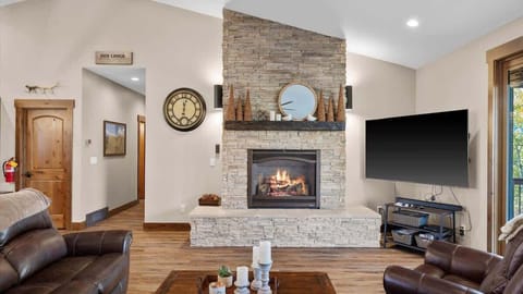 gas fireplace adds a level of cozy