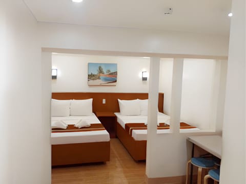 Standard Room, 2 Double Beds, Non Smoking, Ground Floor | Desk, laptop workspace, soundproofing, WiFi (free)