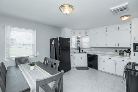 Dining for six with seating and table service. 