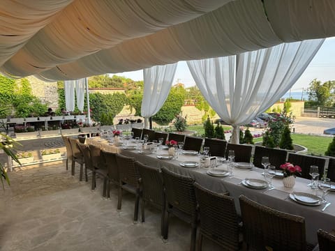 Outdoor wedding area
