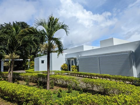Open space between Villa and surrounding jungle.