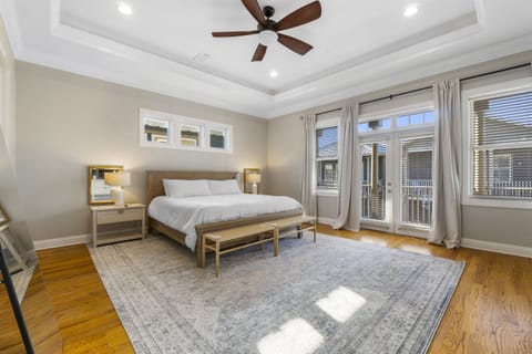 Large Master bedroom with king bed and private balcony