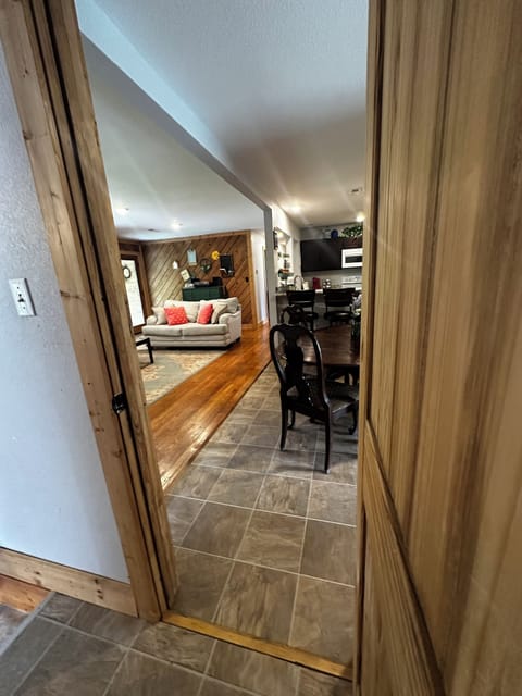 From master bedroom to dining room