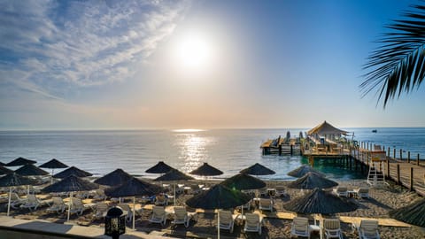 Private beach nearby, sun loungers, beach umbrellas, beach towels