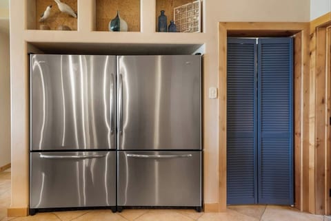 Industrial Fridge and Freezer with Pantry for additional storage. 