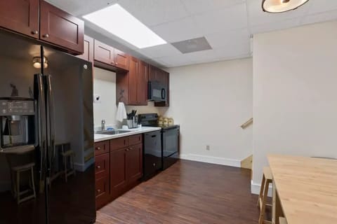 Second full kitchen on the bottom floor. 