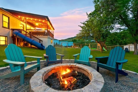 Lava Lookout has rom for large groups to relax around the fire pit, while the tube slide keeps kids entertained :)