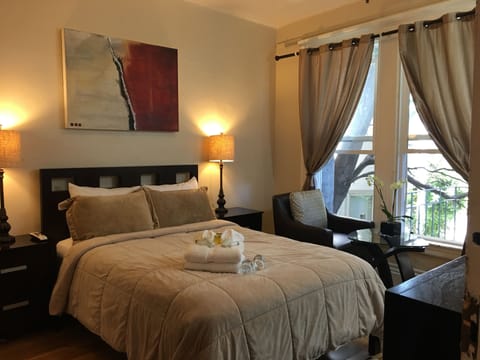 Individually decorated, individually furnished, iron/ironing board