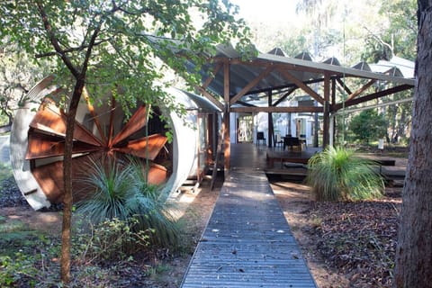 Distinctive eco‑designed beach house in Sunrise at 1770. Contemporary pods surrounded by native bushland, ideal for couples or families.
