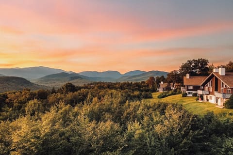 Take in the ever changing mountain views from our hilltop chalet.