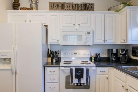 Stove, Microwave, and Fridge