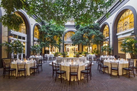 Outdoor wedding area